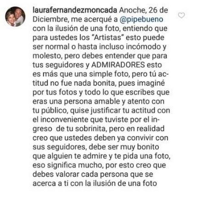 Tomada de Instagram: @pipebueno