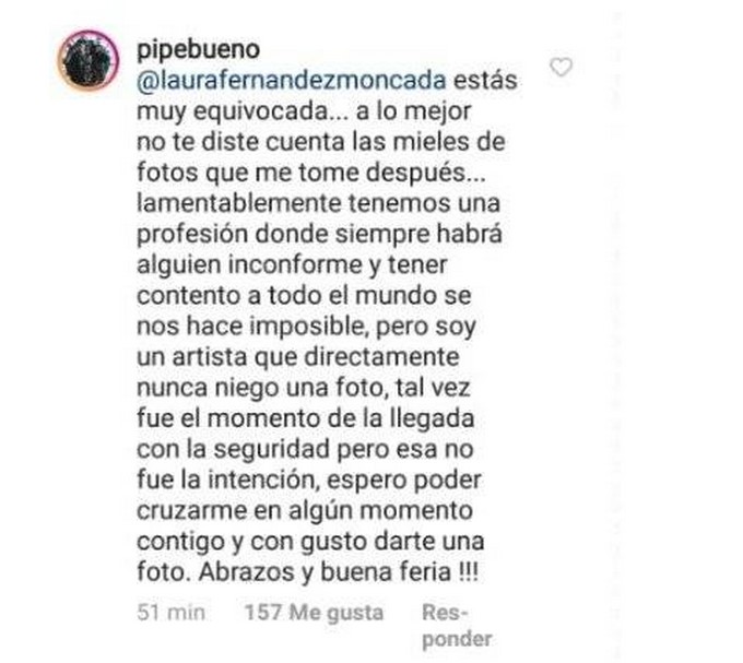 Tomada de Instagram: @pipebueno