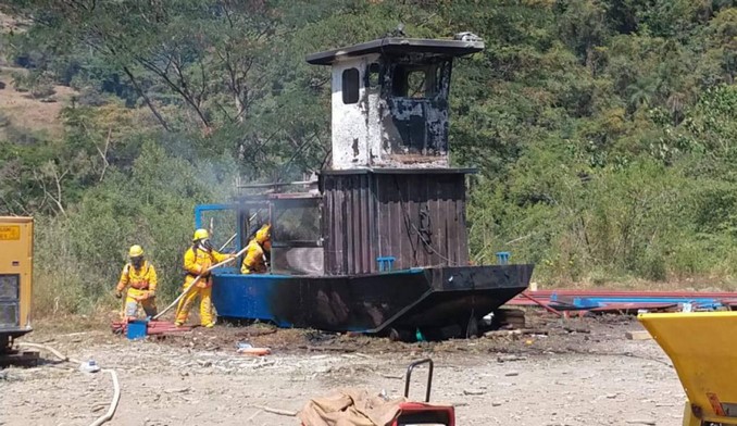 Confirman incendio que afectó ferri de carga en Hidroituango. Iba a entrar en operación el 10 de enero