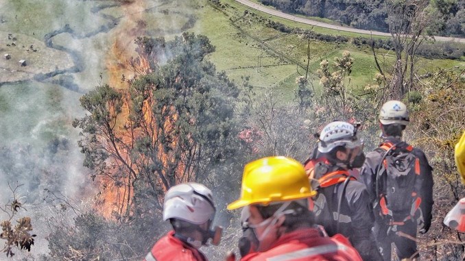 Incendio forestal en Cómbita, Boyacá