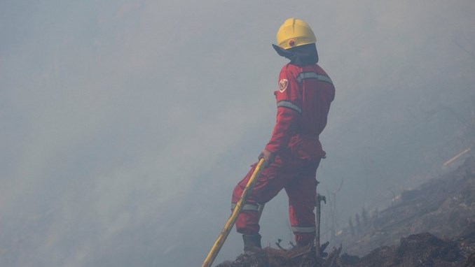 Incendio forestal en Cómbita, Boyacá