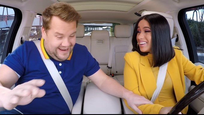 James Corden y Cardi B/ Tomada de Youtube: The Late Late Show with James Corden