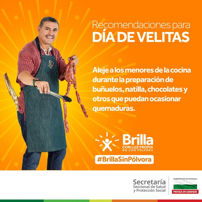 En la noche de las velitas brille con luz propia, no con pólvora, la invitación de las autoridades en Antioquia