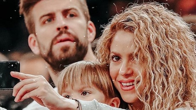 Gerard Piqué, Sasha y Shakira