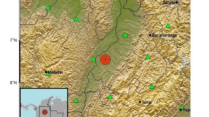 Sismo sacudió al municipio de Cimitarra, Santander