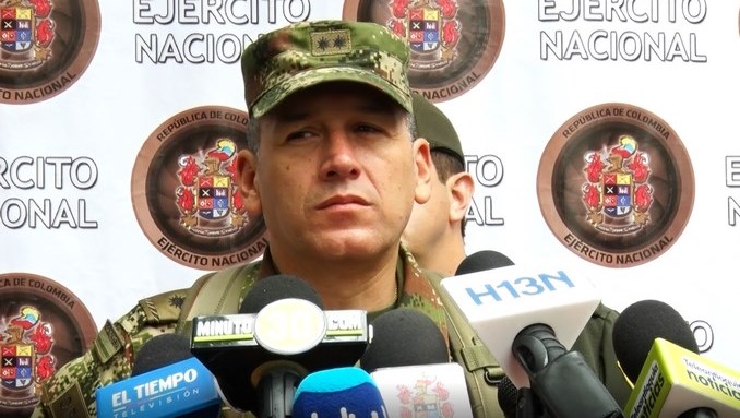 El comandante de la Cuarta Brigada del Ejército, general Juan Carlos Ramírez Trujillo