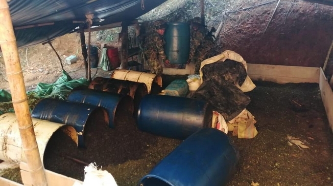 Siete laboratorios para el procesamiento de coca fueron destruidos por las autoridades en Cauca 2 Laboratorio cocaina destruido