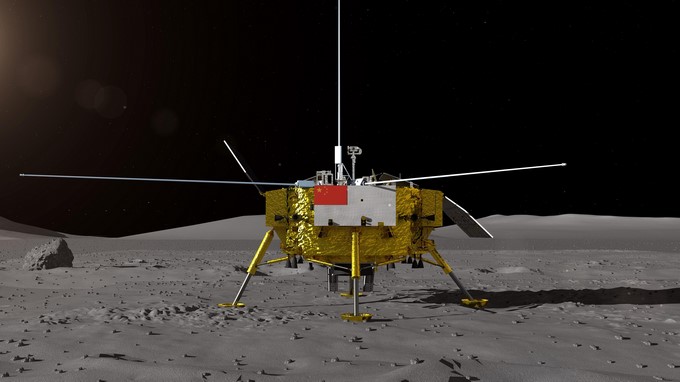 aterrizaje lunar de la sonda lunar Change 4 2 Copiar