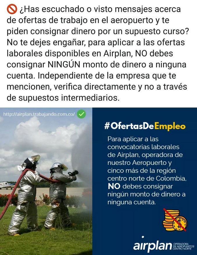 Tenga cuidado. Denuncian estafas con falsas promesas de empleo en el aeropuerto Olaya Herrera - AUDIOS