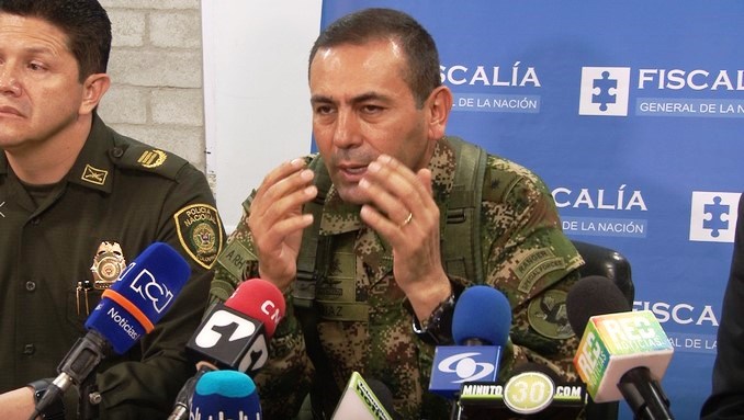 El comandante de la Cuarta Brigada del Ejército, general Juvenal Díaz Mateus