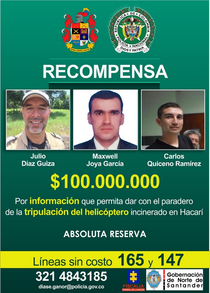 EN VIDEO: Continúa la búsqueda de la tripulación de helicóptero atacado en Hacarí 3 hacar%C3%AD