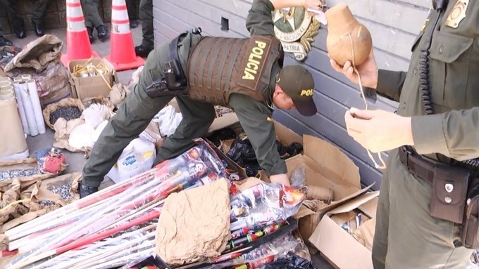FOTOS: Fueron incautadas al menos 2,5 toneladas de pólvora durante el mes de diciembre en el Valle de Aburrá
