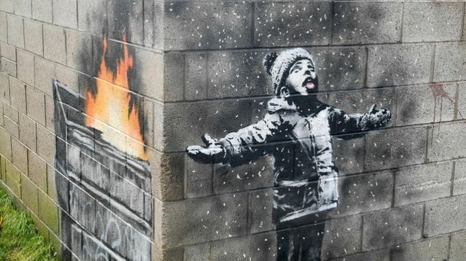 FOTO: Compran la última obra de Banksy en el Reino Unido por más de 100.000 libras