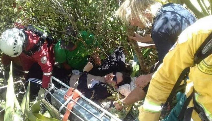 Así fue el rescate de parapentista estadounidense, quien se accidentó en el Valle del Cauca