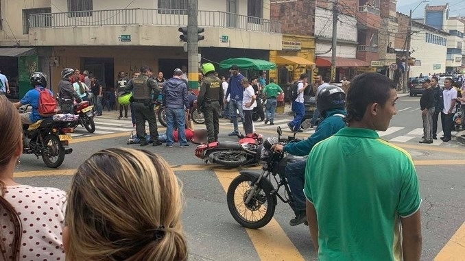 Motociclista, accidente Itagüí