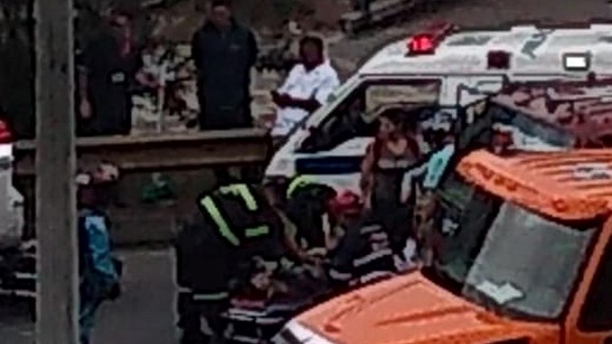 Accidente entre moto y carro dejó un herido en la autopista Norte