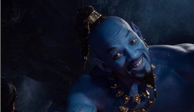 Will Smith como el genio de Aladdín