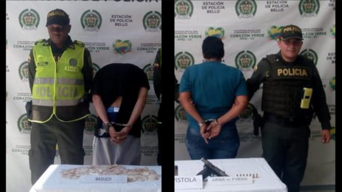 Dos personas fueron capturadas por porte ilegal de armas en Bello 1 capturados Copiar