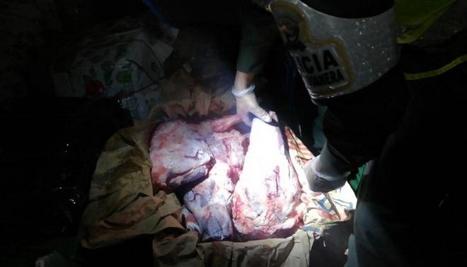 Incautación carne y lácteos