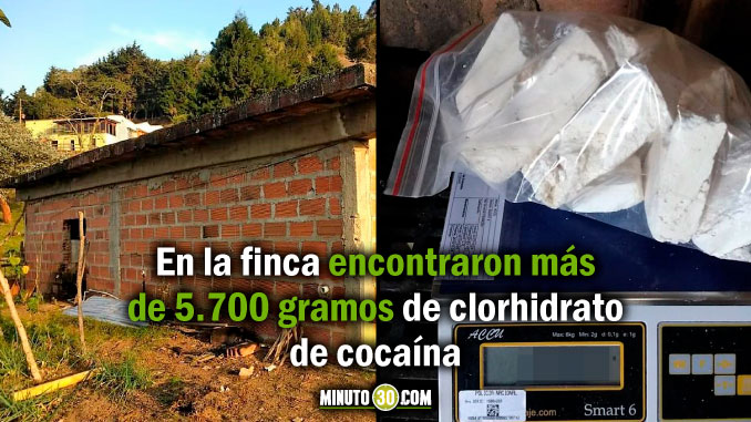 En zona semirural de Medellín las autoridades hallaron laboratorio de droga que, al parecer, pertenecía a 'Los Chatas'