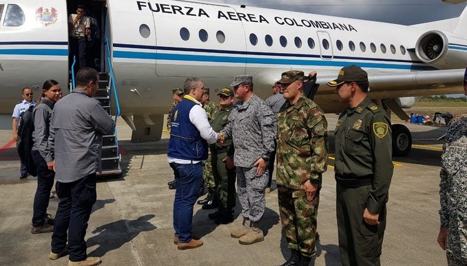 Fuerza Aérea realiza sobrevuelos a zonas en Chocó afectadas por inundaciones