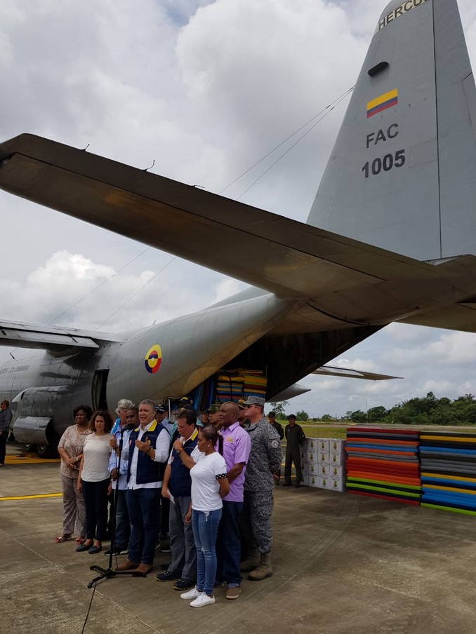 Fuerza Aérea realiza sobrevuelos a zonas en Chocó afectadas por inundaciones