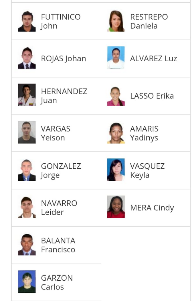 Judocas antioqueños representarán al país en Perú 7 Judocas colombianos que particparan en Campeonato panamericano Copiar