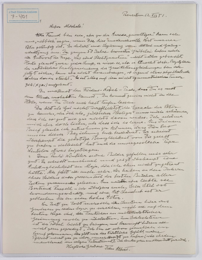 Encontraron 110 escritos de Einstein, algunos a su hijo y otros sobre la teoría unificada 2 MANUSCRITO DE EINSTEIN Copiar