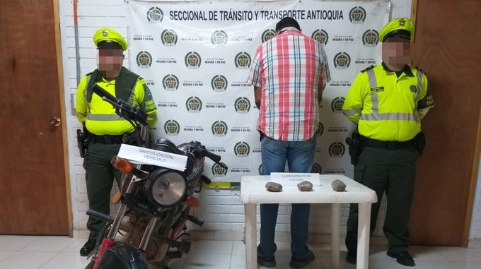 Lo cogieron con 1.520 gramos de clorhidrato de cocaína por Puerto Triunfo 1 capturado puerto triunfo