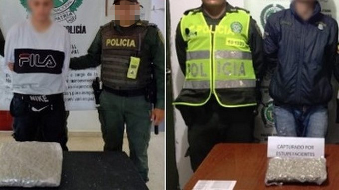 Cada uno llevaba 500 gramos de marihuana por el norte del Área Metropolitana 1 capturados norte