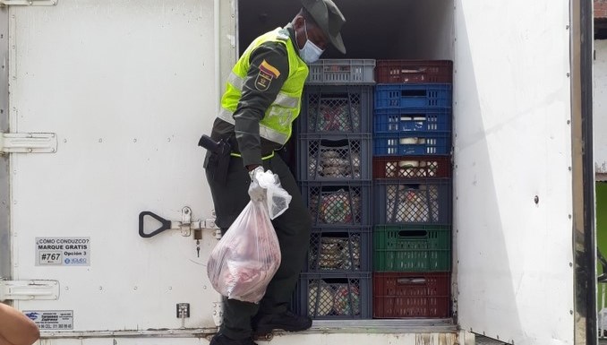 520 kilos de carne fueron incautados en Chocó porque no contaban con permiso sanitario