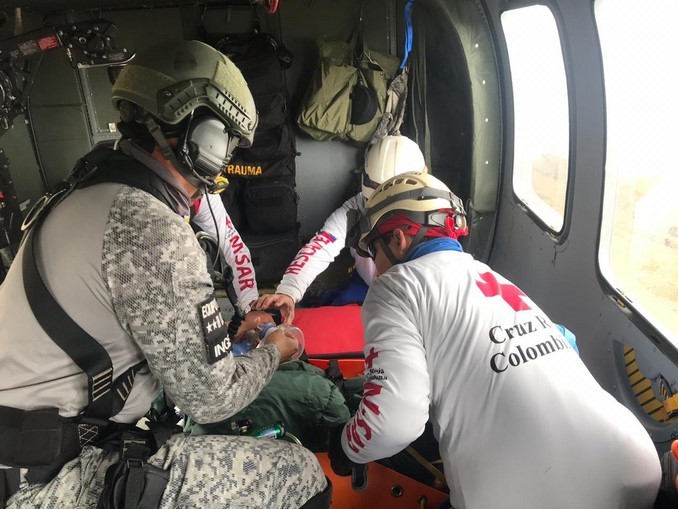 El rescate de montañista alemana que sufrió un accidente en el Parque de los Nevados