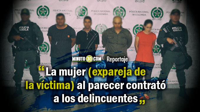 En Envigado 4 extorsionistas fueron capturados en flagrancia, entre ellos la expareja de la víctima 3 En Envigado 4 extorsionistas fueron capturados en flagrancia entre ellos la expareja de la victima