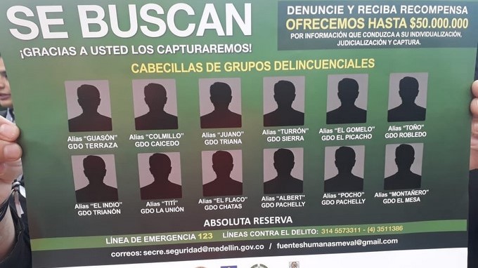 FOTO: Medellín tiene nuevo cartel de los más buscados, ofrecen hasta 50 millones de recompensa 1 Mas buscados en Medellin 11