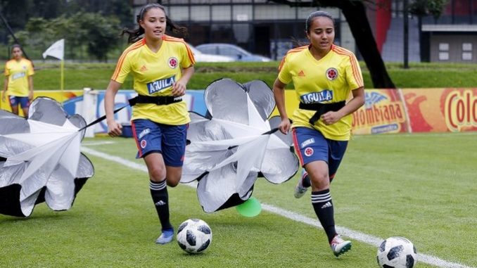 Entrenamiento de la selección colombiana de fútbol femenino