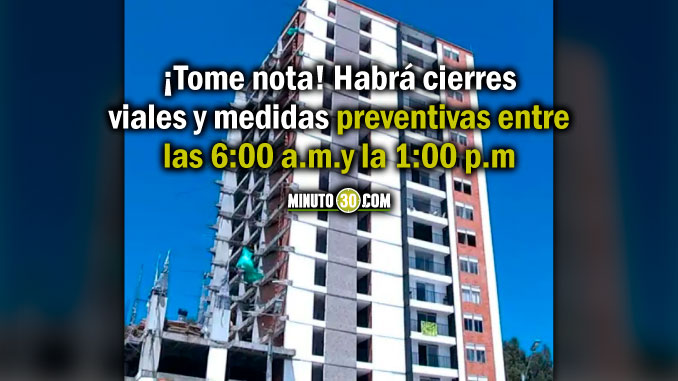 Este viernes derribarán el edificio Altos del Lago en Rionegro, que fue evacuado por problemas estructurales