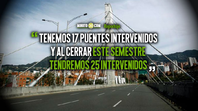 Avanza la intervención a puentes vehiculares y peatonales en Medellín