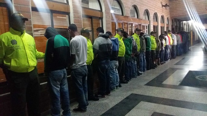 La Policía capturó a 12 adultos y un menor de edad que pertenecerían a grupos delincuenciales de Bello 1 Capturados en Antioquia por la Policia Nacional