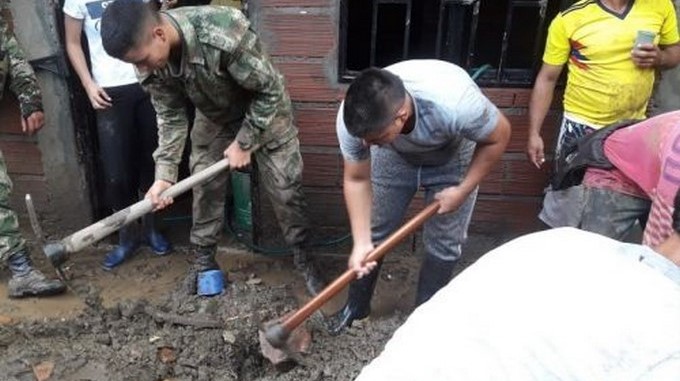 Ejército Nacional habilitó tramo de la autopista Medellín – Bogotá, cerca a la vereda Cabuyal, de Copacabana