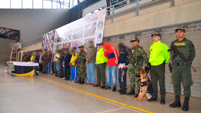 Duro golpe a “El Laberinto”, banda que delinque en el Oriente antioqueño. Foto cortesía.
