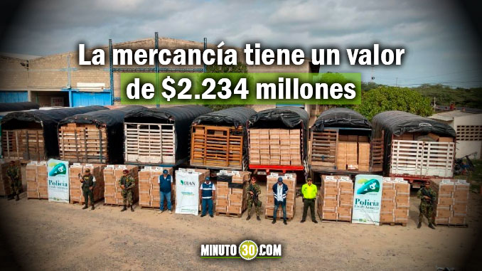 Cigarrillos incautados en la Guajira