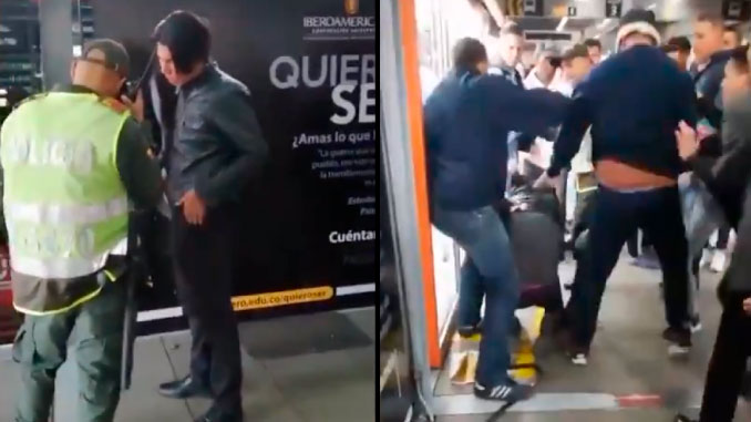 VIDEO: Sujeto señalado de masturbarse frente a una niña en Transmilenio recibió una fuerte golpiza