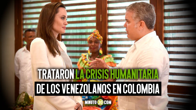 FOTOS Y VIDEO: Iván Duque se reunión con Angelina Jolie, enviada de la ONU, para hablar sobre la crisis migratoria 