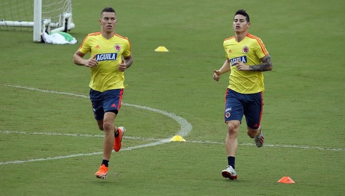 Ante Chile, Colombia no quiere alargues, lo confirmó Mateus 1 Mateus Uribe junto a james rodriguez