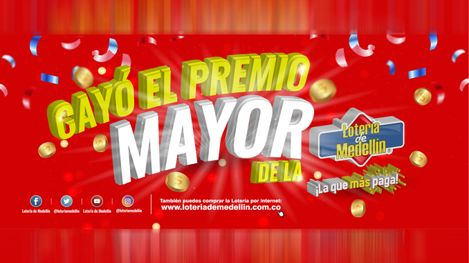Cayeron los $12.000 millones del Premio Mayor de la Lotería de Medellín