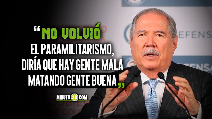 El ministro de Defensa dio polémicas declaraciones sobre la existencia de paramilitares en el país
