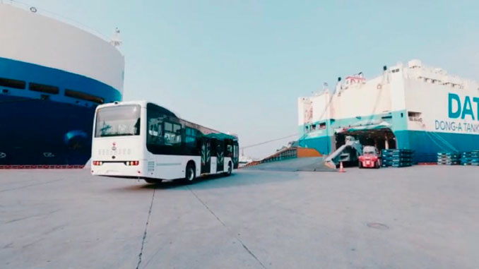 64 buses 100 % eléctricos ya están en camino a Medellín