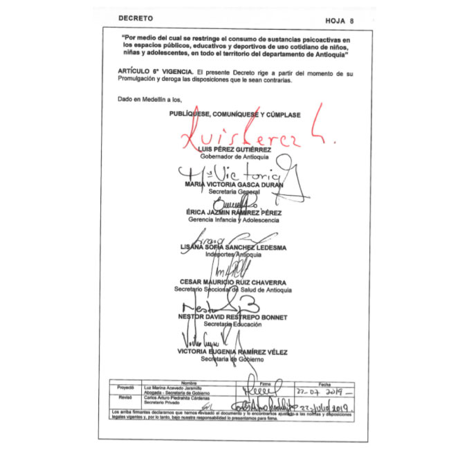 Gobernación de Antioquia expide Decreto que restringe el consumo de drogas en espacios públicos del Departamento, Cortesía. 