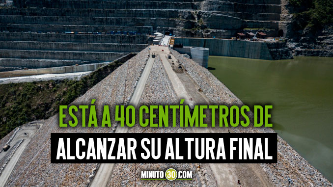 EN FOTOS: Este miércoles la presa de Hidroituango alcanzó los 434,6 metros sobre el nivel del mar