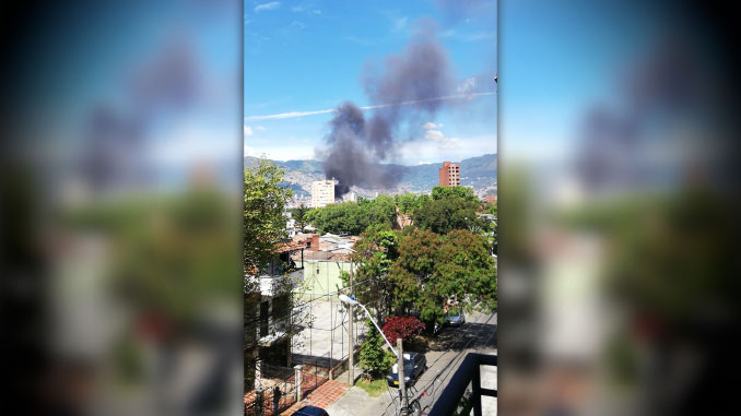 EN FOTOS Y VIDEO: Quema de llantas se salió de control y provocó incendio en el sector Estadio
